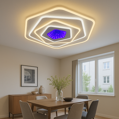 Plafoniera LED rotunda alba 94W cu telecomanda aduce iluminare puternica si eficienta, perfecta pentru bucatarii moderne si functionale.