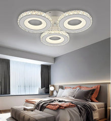 lustra LED 19373/3WH+CR 72W lumina 3000–6500K cu telecomanda, potrivita pentru dormitor modern cu iluminare confortabila si eficienta