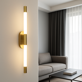 Aplica LED LUBAN Copper finisaj cupru 16W design minimalist montata pe perete in living modern