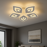 Lustra LED rotunda 170W cu margini transparente si lumina ajustabila 3000K-6500K cu telecomanda, ideala pentru dormitoare moderne cu iluminare confortabila