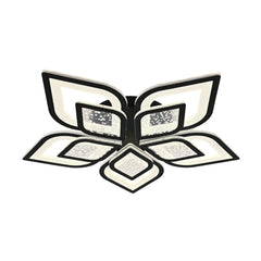 Lustra LED 19185/5 rotunda cu telecomanda, oferind lumina reglabila intr-un dormitor modern si confortabil.