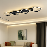 Lustra LED 77206/4 MB cu design modern metalic si lumina reglabila, montata intr-un living contemporan pentru iluminare uniforma si eleganta.
