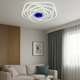 Lustra LED rotunda 240W cu sursa dubla si telecomanda, potrivita pentru living, dormitor si hol modern