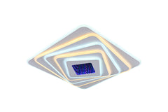 Lustra LED 19129/500D patrata cu telecomanda, lumina LED reglabila 3000–6500K intr-un birou contemporan.