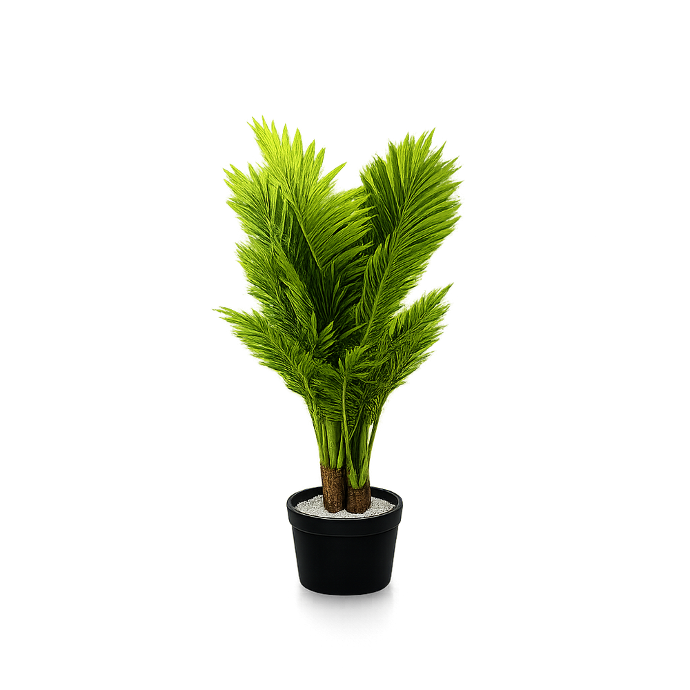 Copac artificial Areca 120cm verde frunze dese realist imagine PNG produs