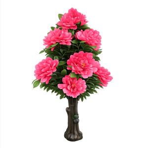 Copac artificial bujor rosu roz 140 cm XC-BJRR-140CM