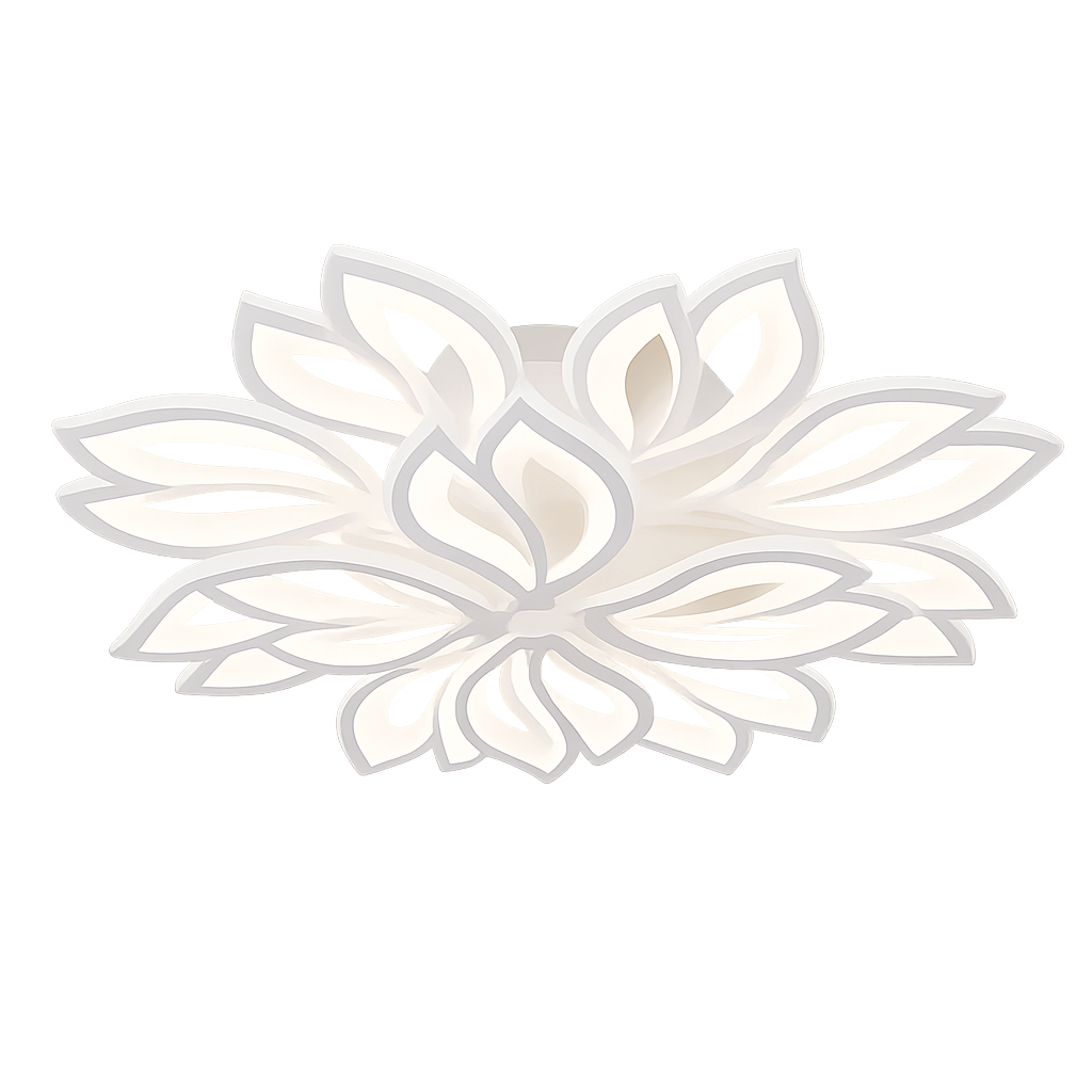 Lustra LED 19250/8+4N WH 240W cu lumina reglabila 3000–6500K si telecomanda, montata intr-un living modern pentru iluminare puternica si clara.