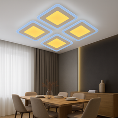 Lustra LED 19265/4 208W, Ø500mm, cu 3 trepte lumina 3000–6000K, folosita in dining modern pentru iluminare uniforma.