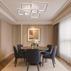 Lustra LED 288W cu lumina reglabila 3000–6500K, ideala pentru zone de dining spatioase unde este necesara iluminare puternica si atmosfera ajustabila.