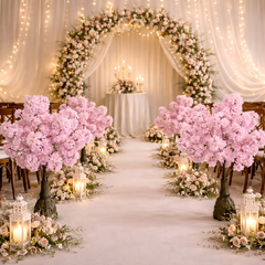 Copac artificial Sakura 100cm roz decor nunta romantic flori elegante