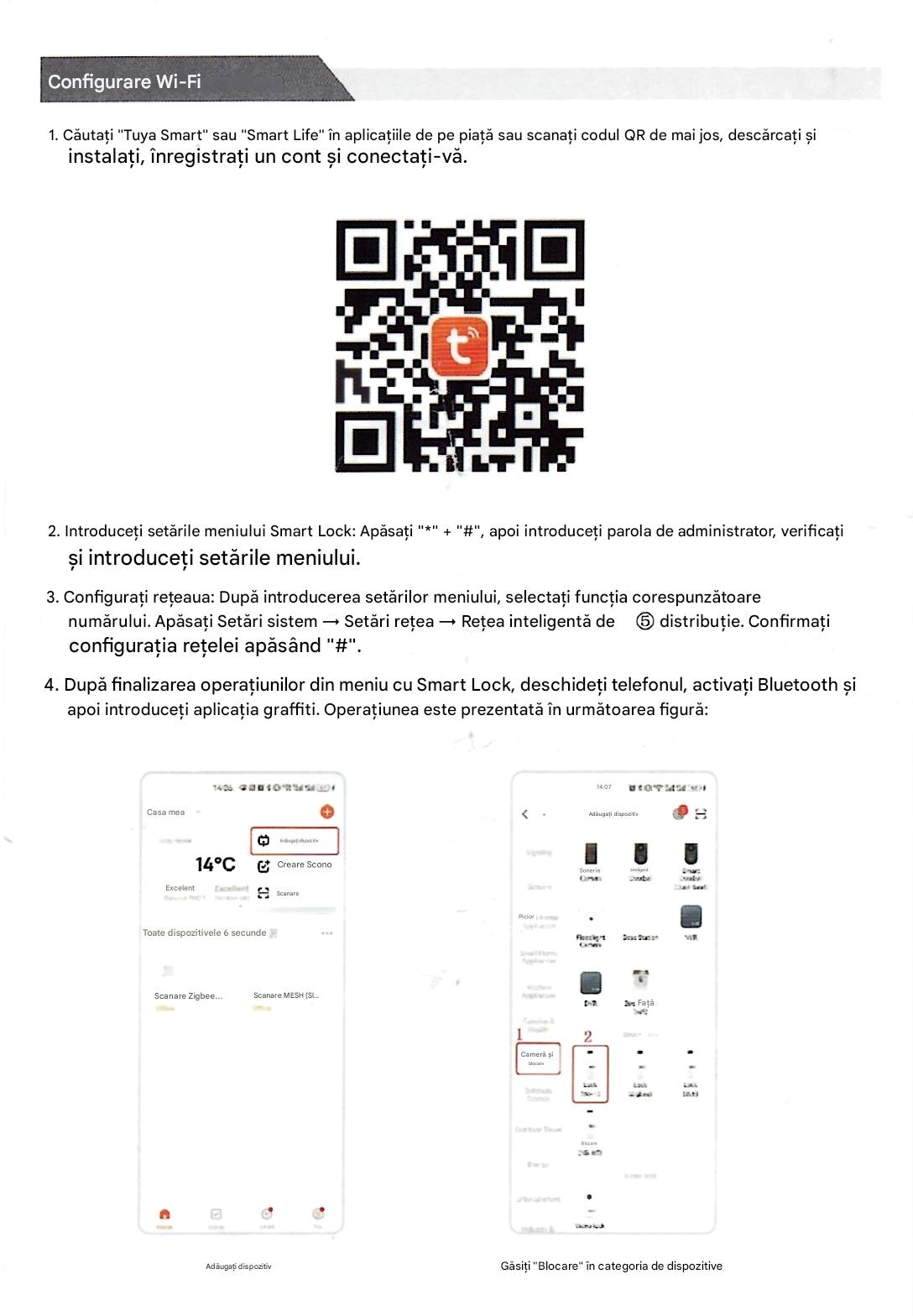 Incuietoare inteligenta cu amprenta cod card cheie IPX65 aplicatia