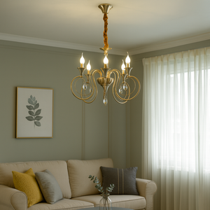 Candelabru rotund cu 5 brate cupru 20317-5