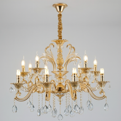 Candelabru clasic auriu cu 12 brate model 2325-8+4/FGD