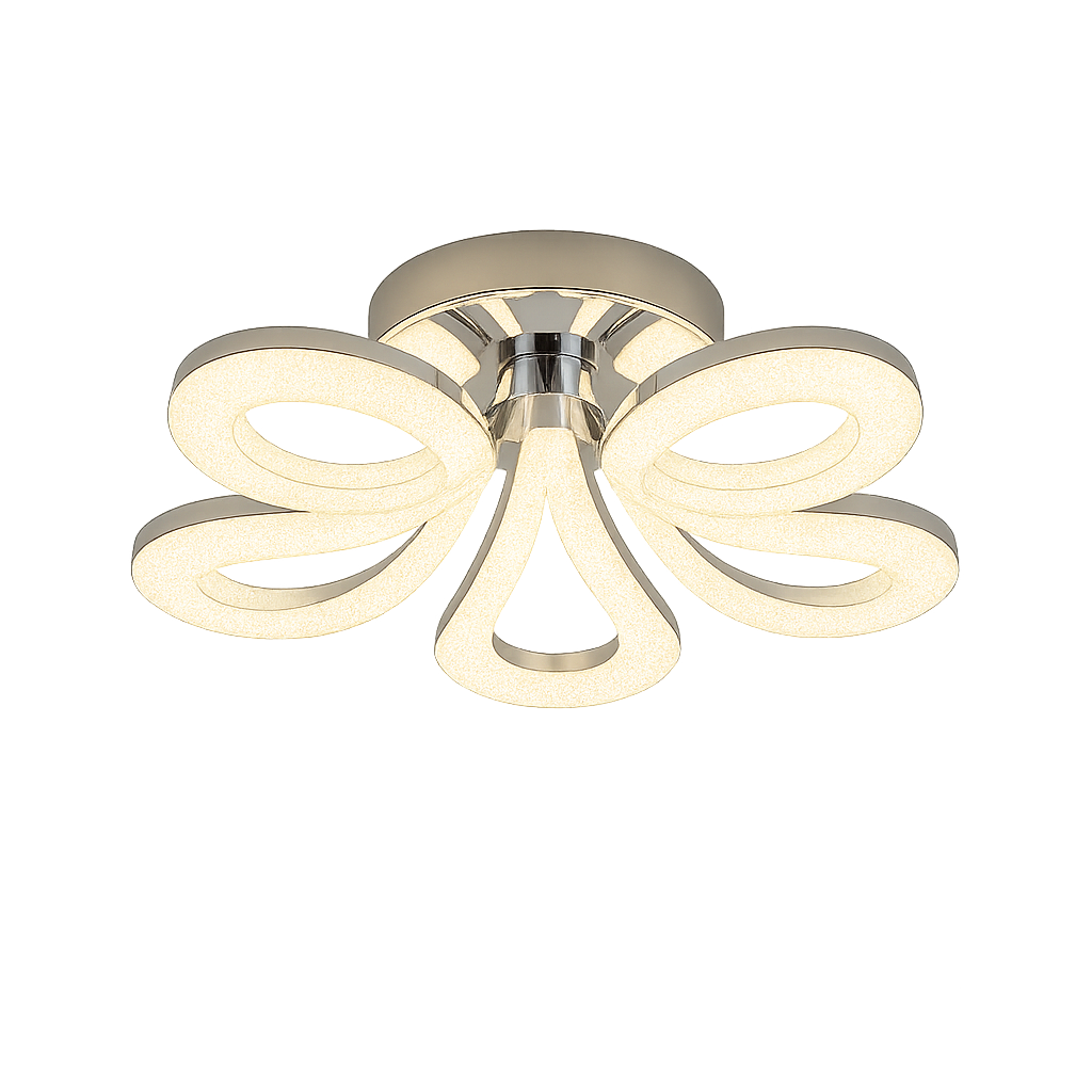 Lustra LED K2516/5 100W moderna cu temperaturi 3300K-6500K si telecomanda, iluminare uniforma pentru living modern