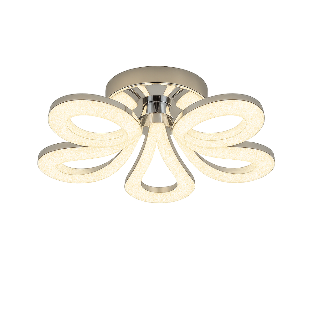 Lustra LED K2516/5 100W moderna cu temperaturi 3300K-6500K si telecomanda, iluminare uniforma pentru living modern