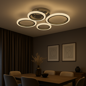 Lustra LED Rotunda 26056 72W Crom cu Telecomanda