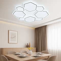 Lustra LED 26091/4+4WH+BK 112W cu lumina reglabila, potrivita pentru zona de dining, oferind iluminare clara si telecomanda pentru utilizare facila.
