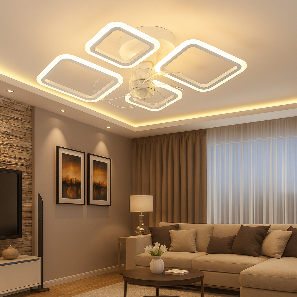 Lustra LED 26251/2+2 72W cu lumina reglabila si telecomanda, ideala pentru living modern, oferind iluminare uniforma si confort vizual zilnic.
