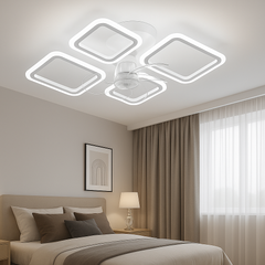 Lustra LED 26251/2+2 72W cu lumina 3000–6500K si telecomanda, potrivita pentru dormitor modern, oferind iluminare clara si atmosfera personalizata.
