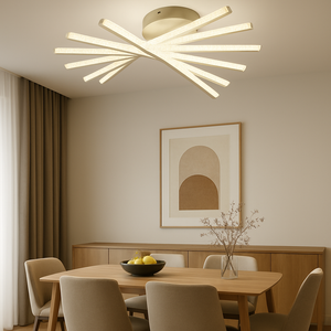Lustra LED moderna alba 144W cu telecomanda F2815-6WT