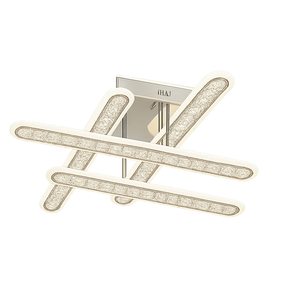 Lustra LED geometrica 200W cu lumina reglabila 3500K-6500K si RGB, potrivita pentru iluminarea moderna si dinamica a unui birou contemporan