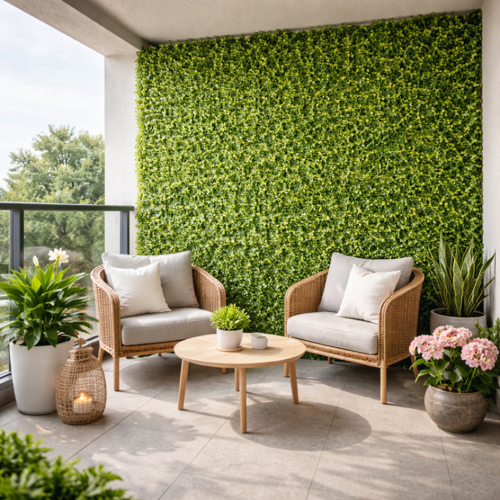 panou perete vegetal artificial verde 40x60cm pentru terasa decor exterior perete verde