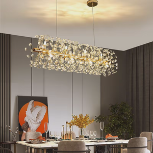 Candelabru cilindric cu cristale 5523-900×300 FGD auriu