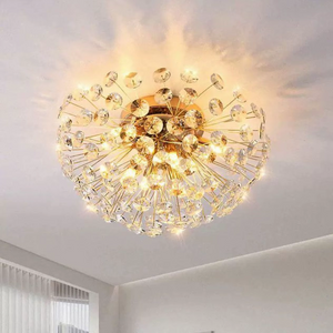 Candelabru rotund cristal 40 cm 5550-400 auriu FGD G9