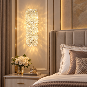 Aplica LED de Perete cu Cristale Crom 20W, 30 cm, Model 5558-CH