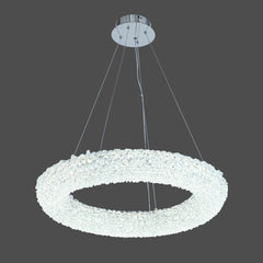 Candelabru LED 5558-500 CR din cristal argintiu, lustra suspendata moderna, imagine produs PNG cu fundal alb