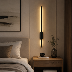 Aplica LED neagra liniara 24W 800mm cu lumina ajustabila