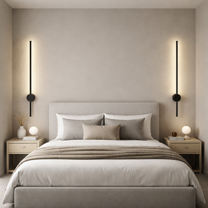 Aplica LED liniara metalica neagra 20W 600mm lumina ajustabila
