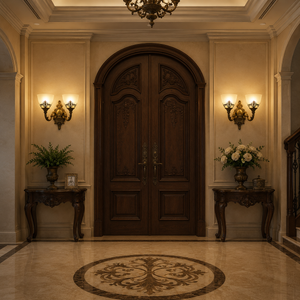 Aplica de perete vintage cu doua brate, bronz antichizat, E27 60W