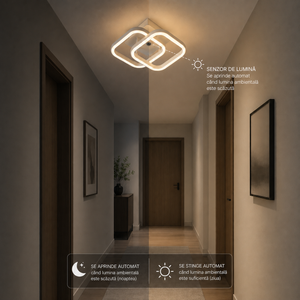 Aplica LED Patrata cu Senzor 71363/2WH 22W Alb pentru Interior