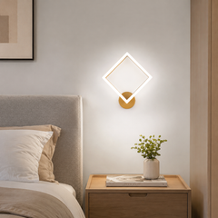 Aplică LED Gold 15W | Design Modern Geometric | 3 Tipuri de Lumină 7136F