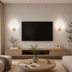 Aplică LED Gold 15W | Design Modern Geometric | 3 Tipuri de Lumină 7136F