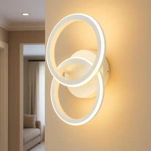 Lustra LED 7138 WH rotunda dubla alba 36W