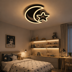 Lustra LED luna stea alba 74W D460 telecomanda 71391/2BK