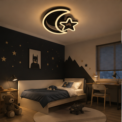 Lustra LED luna stea alba 74W D460 telecomanda 71391/2BK