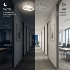 Lustra LED rotunda cu senzor 71393/2WH alba 18W