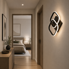 Lustra LED neagra doua patrate 36W reglabila 7139 BK