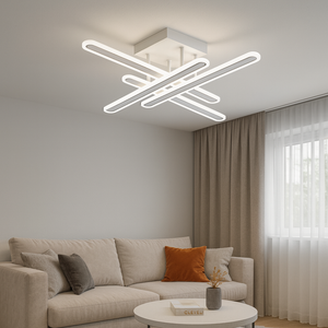 Lustra LED moderna alba 114W Ø450 mm cu telecomanda 73030-4