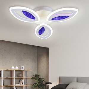 Lustra LED Flori Alba 7509/3 cu Telecomanda 72W