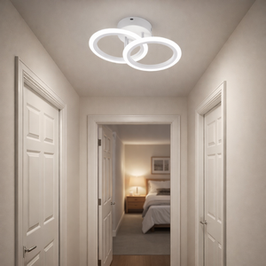 Lustra LED dublu rotund alb 325mm 36W telecomanda 7728/2WH
