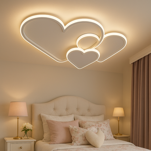 Lustra LED moderna inima alba 76W cu telecomanda 7760/500WH