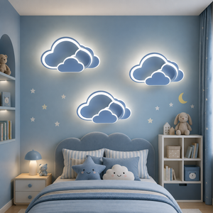 Lustra LED forma nor albastra moderna cu telecomanda 7768