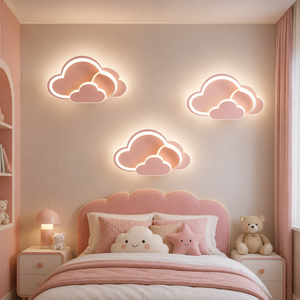 Lustra LED forma nor roz moderna cu telecomanda 7768
