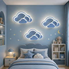 Lustra LED forma nor albastra moderna cu telecomanda 7768
