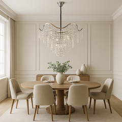 Candelabru modern lux cristale argintiu Ø60 cm 12 E27 78006-600 CH