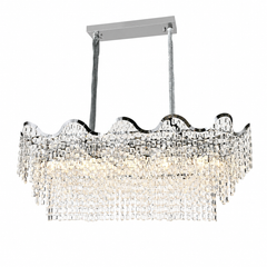 Candelabru modern lux cristale argintiu oval 78006-1100*400 CH